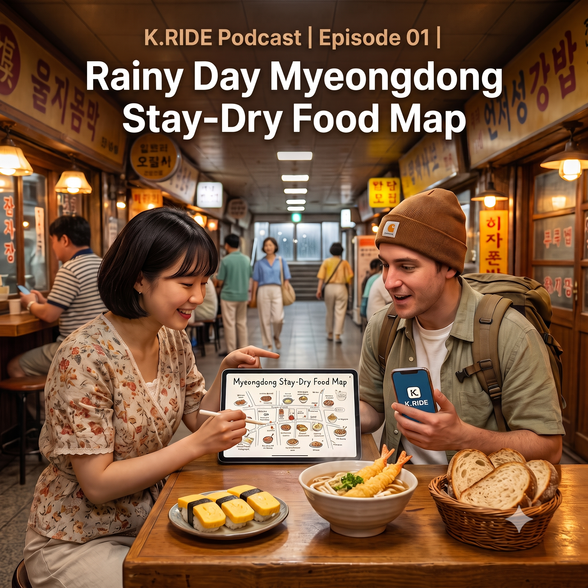 [Episode 01] Rainy Day Near Myeongdong: The Stay-Dry Underground Food Map